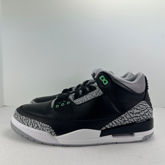 Nike Air Jordan 3 Retro Black Green Glow Grey CT8532-031 Men’s Size 11 - Picture 3 of 13